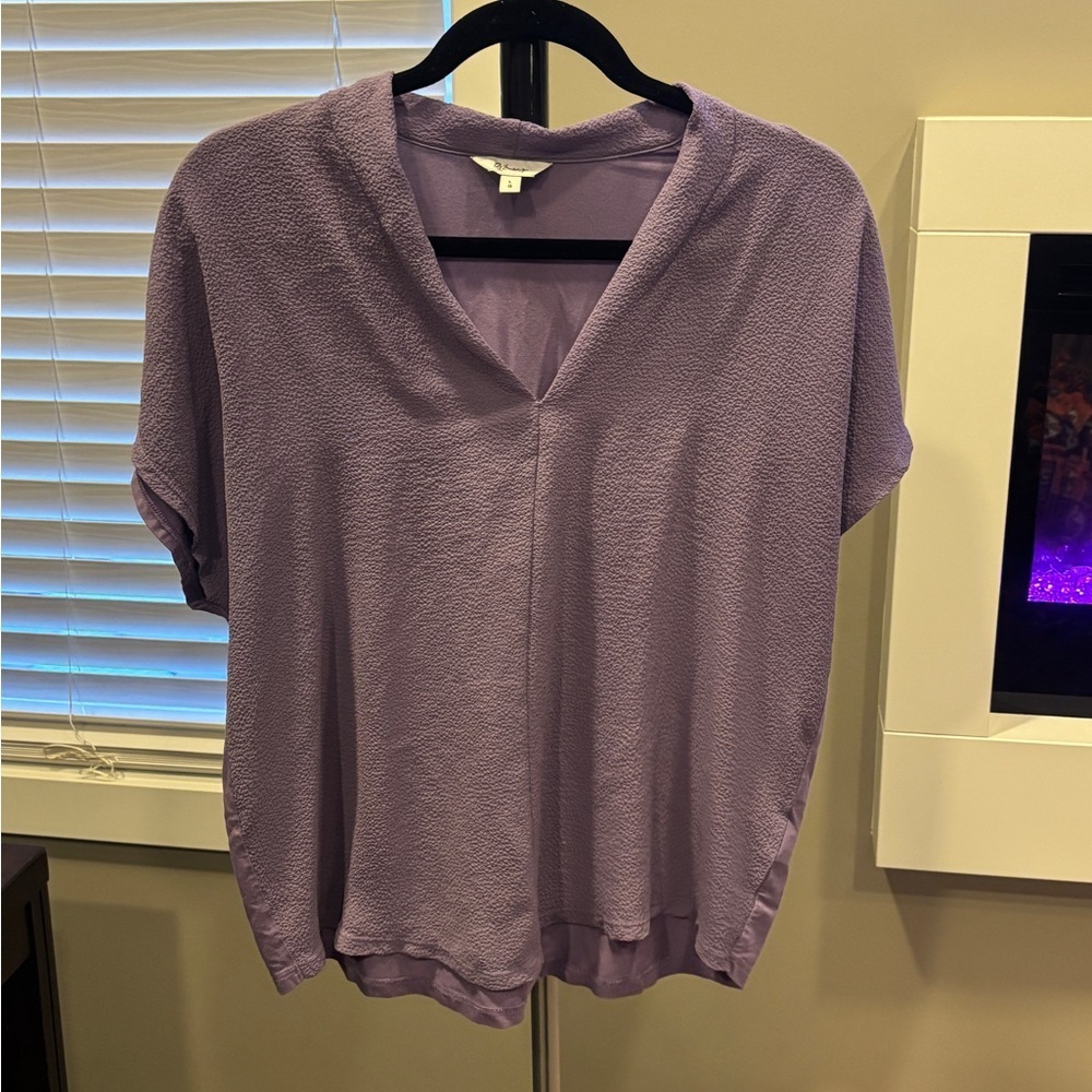 Reitmans Lilac V-Neck Short Sleeve Tunic Top